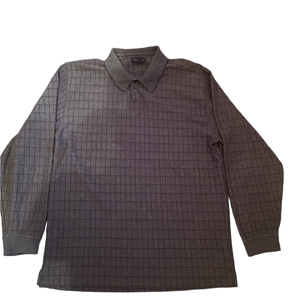 Van Heusen‎ Men’s Brown Polo Shirt, long sleeve -size XL